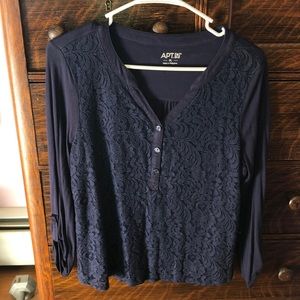 Blue Lace Long Sleeve